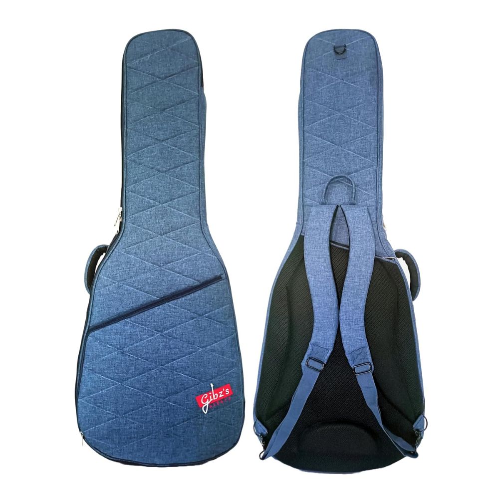 Gibz's guitar G930 Acoustic Guitar Bag Denim Style - 30 mm Padding Heavy Duty Soft Guitar Gig Bag Adjustable Straps Sky Blue