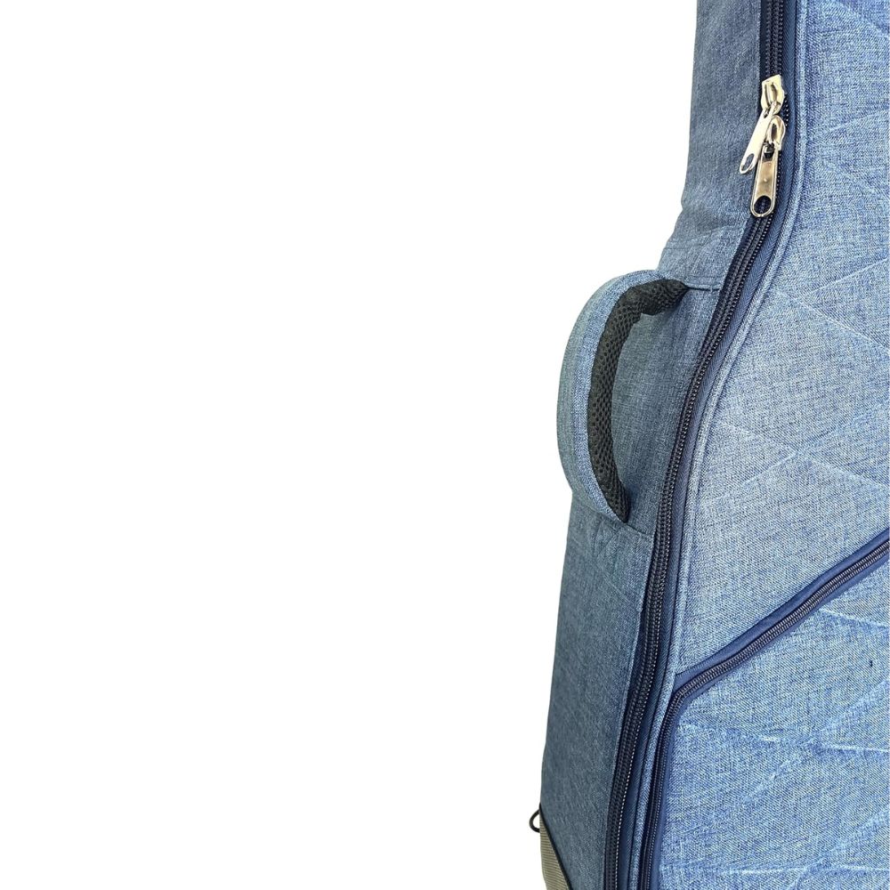 Gibz's guitar G930 Acoustic Guitar Bag Denim Style - 30 mm Padding Heavy Duty Soft Guitar Gig Bag Adjustable Straps Sky Blue