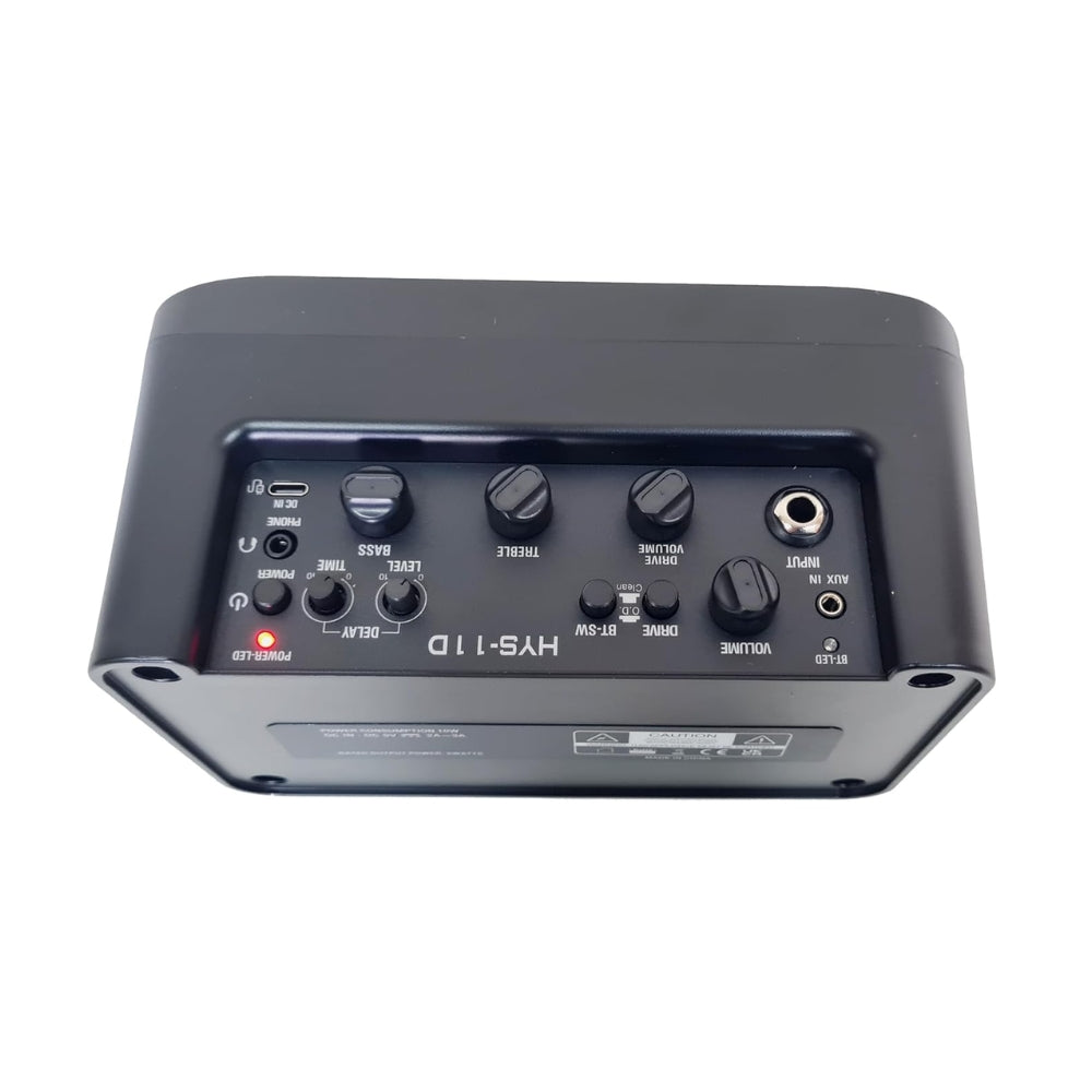Softline Pro SP HSY-11D BK Electric Semi Acoustic Guitar Amplifier 10W Output BT Portable Amp Speaker with Delay Effect 3.5mm Earphone Jack Volume Tone Control (Black)