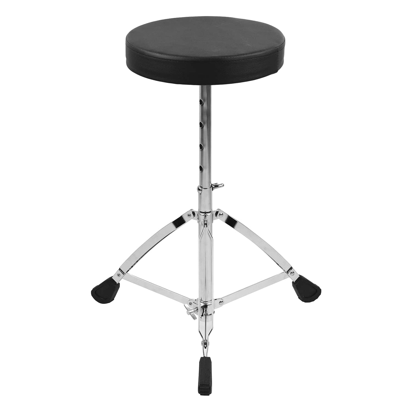 Softline Pro SP36-C Universal Drum Throne Round Padded Drum Seat Stool Double-braced Legs Anti-Slip 5 Levels Adjustable Height for Adult Drummers