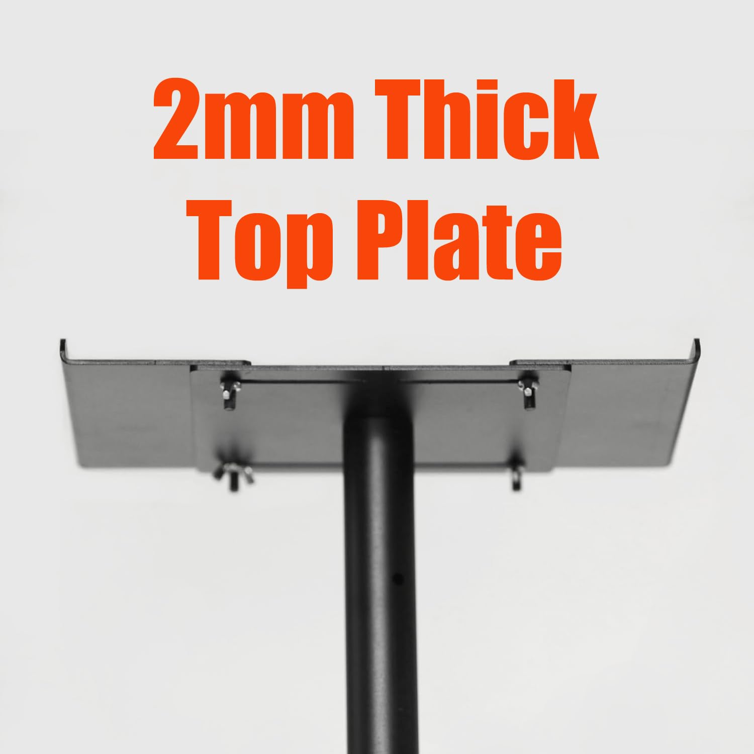 Heavy-duty iron construction and finish detail, 
20 kg load capacity speaker stand