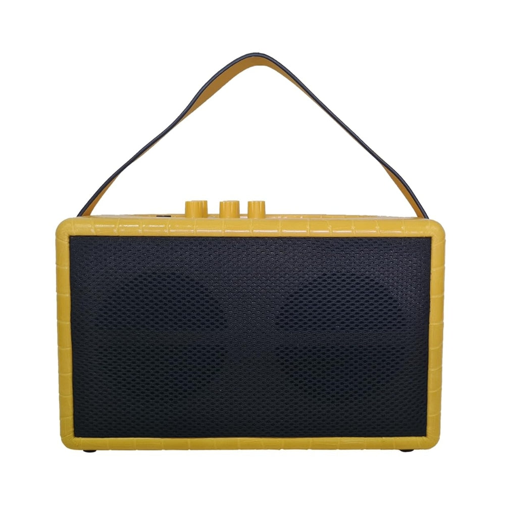 Softline Pro SP 10BT Electric Semi Acoustic Guitar Amplifier 10W Output BT Portable Amp Speaker with Delay Effect 3.5mm Earphone Jack Aux Volume Tone Control (Yellow)