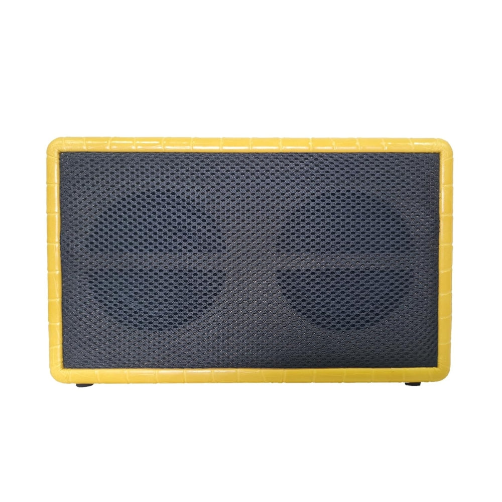 Softline Pro SP 10BT Electric Semi Acoustic Guitar Amplifier 10W Output BT Portable Amp Speaker with Delay Effect 3.5mm Earphone Jack Aux Volume Tone Control (Yellow)