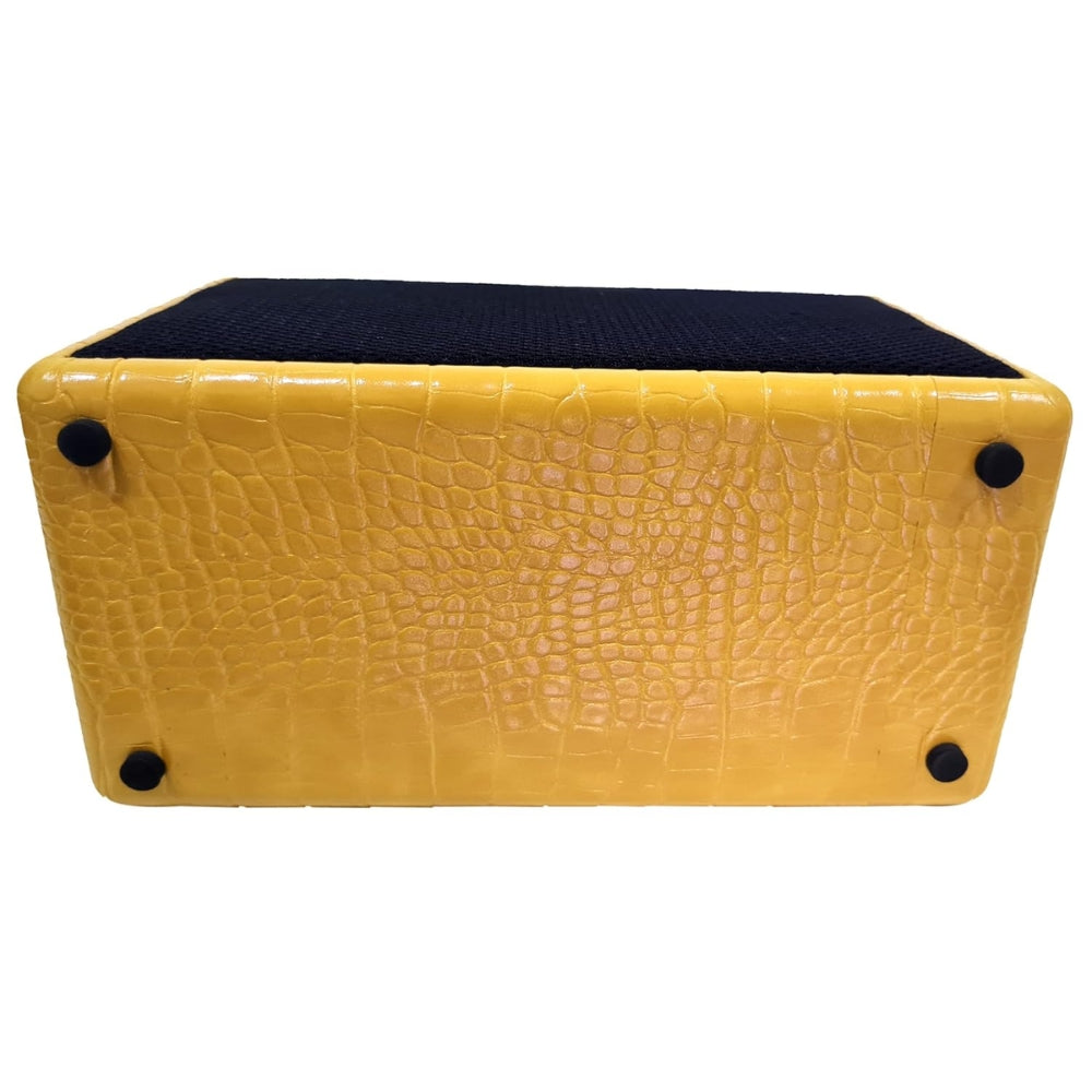 Softline Pro SP 10BT Electric Semi Acoustic Guitar Amplifier 10W Output BT Portable Amp Speaker with Delay Effect 3.5mm Earphone Jack Aux Volume Tone Control (Yellow)