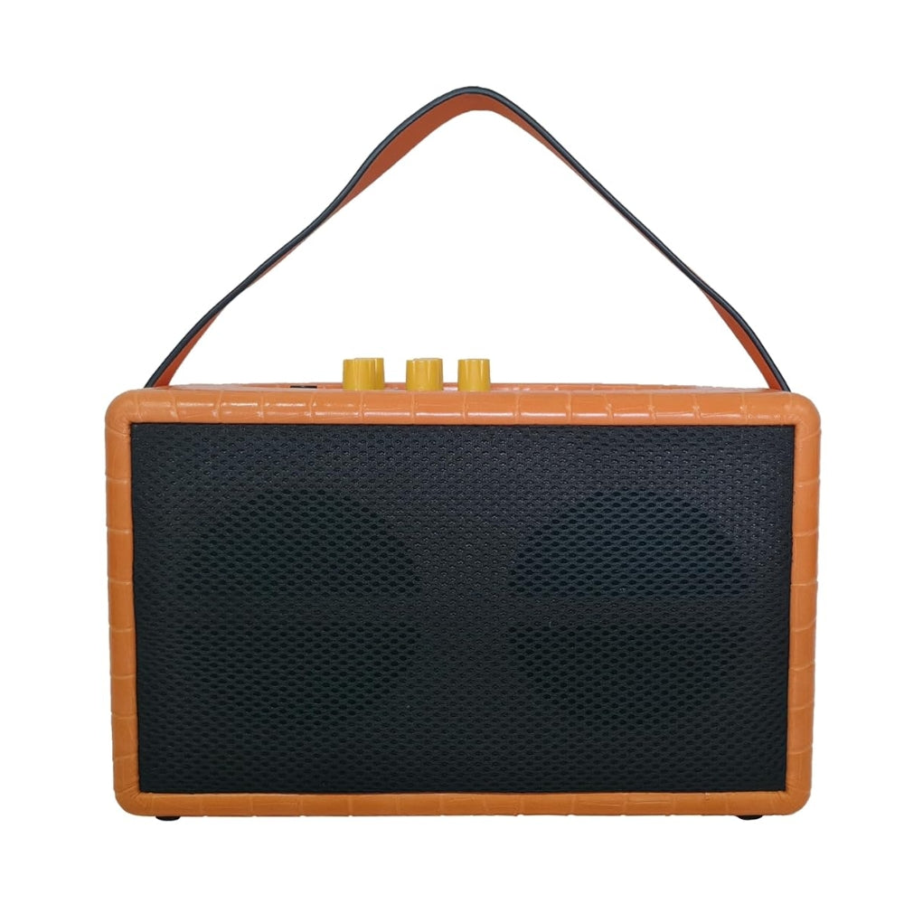 Softline Pro SP 10BT Electric Semi Acoustic Guitar Amplifier 10W Output BT Portable Amp Speaker with Delay Effect 3.5mm Earphone Jack Aux Volume Tone Control (Orange)