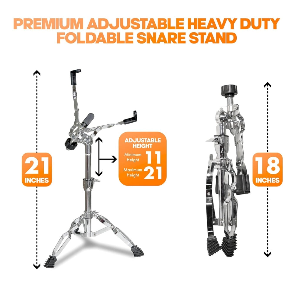 Softline Pro SP-SS-H Snare Stand Double Braced Tripod Stand Adjustable Height Drum Pad Stand