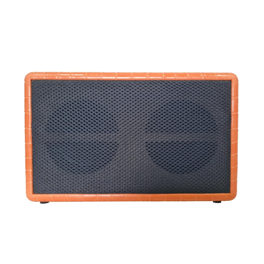 Softline Pro SP 10BT Electric Semi Acoustic Guitar Amplifier 10W Output BT Portable Amp Speaker with Delay Effect 3.5mm Earphone Jack Aux Volume Tone Control (Orange)