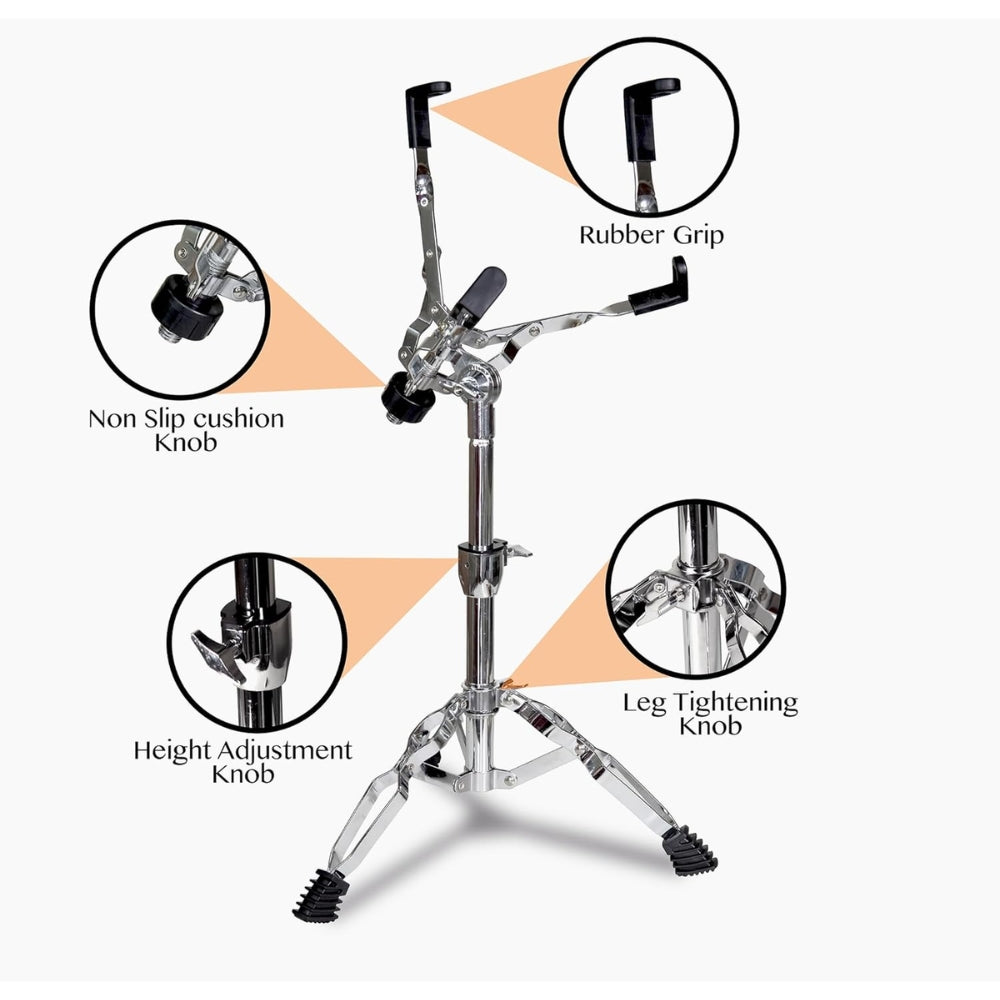 Softline Pro SP-SS-H Snare Stand Double Braced Tripod Stand Adjustable Height Drum Pad Stand