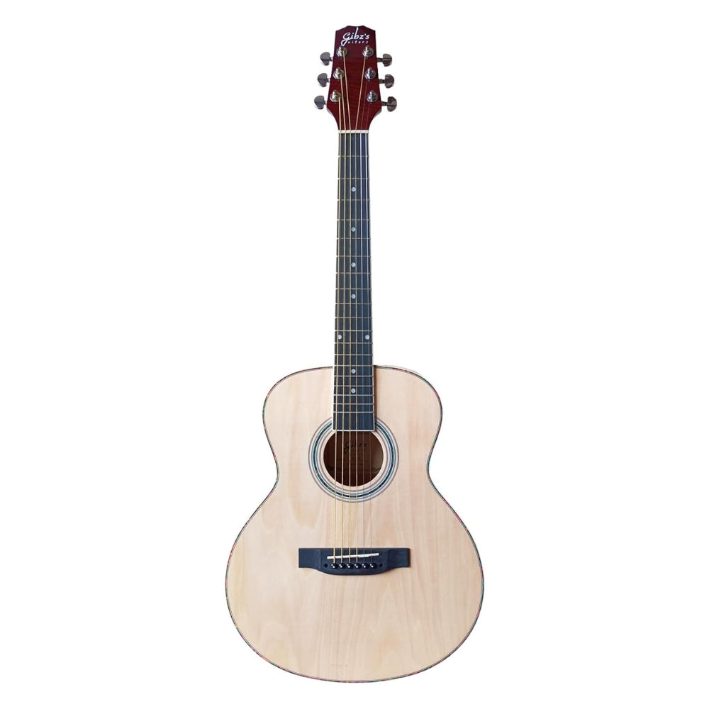 Gibz's Guitars G36 Glossy Acoustic Guitar with Padded Bag (Natural)