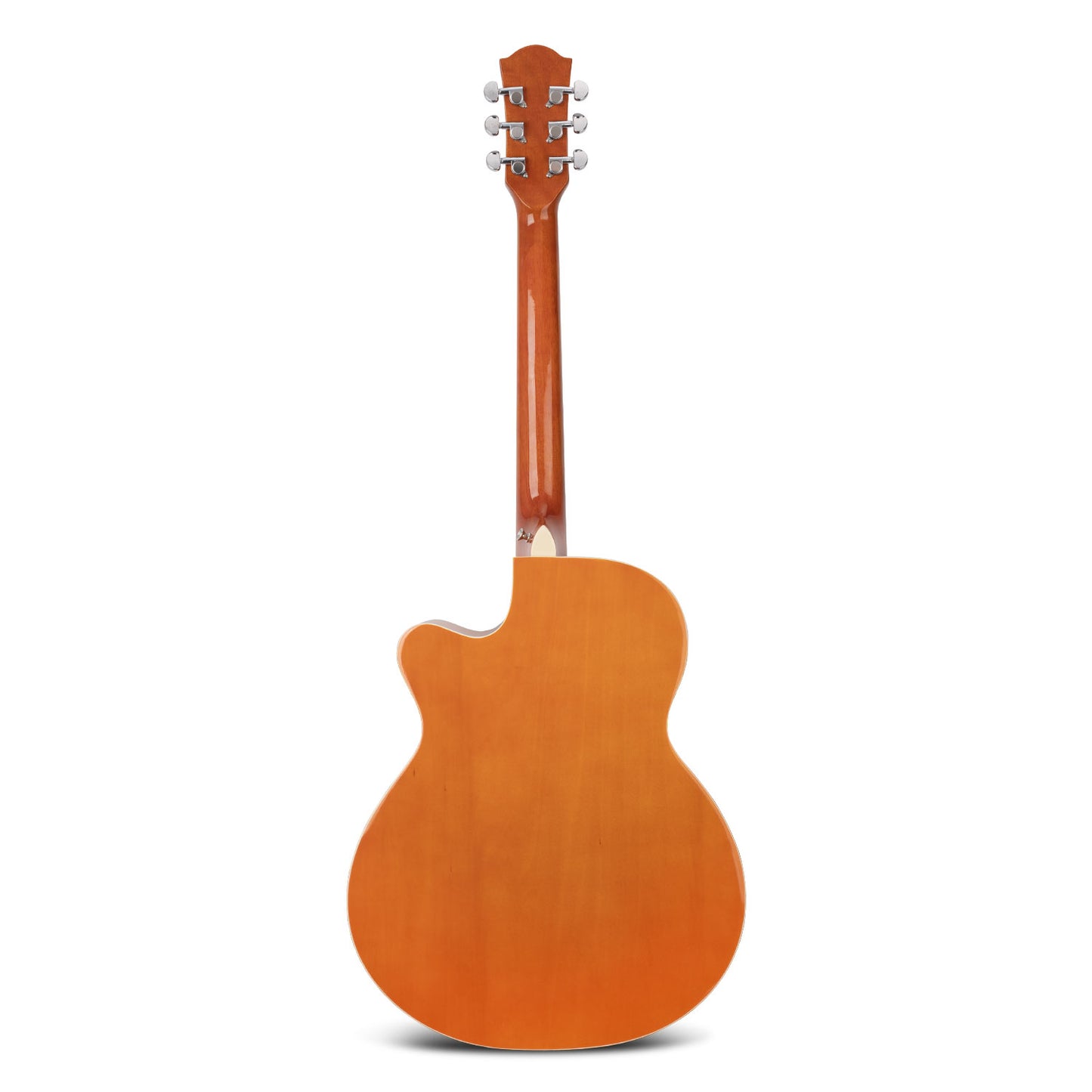 Gibz's Guitars Marvin 40" Full-Size Brown Acoustic Guitar Premium Cutaway Body High-Gloss Finish Bronze-Coated Strings Adjustable Truss Rod Die-Cast Tuning Keys Rosewood Bridge Ideal for Beginners, Students & Adults – GM 40 SB