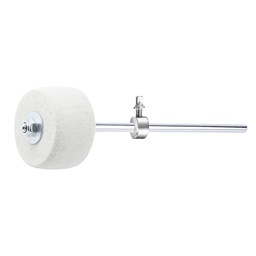 Softline Pro SP DB-WH White Felt Bass Drum Beater Drum Pedal Beater Kick Drum Foot Pedal Beater for Drum Percussion Instrument Accessory Large Felt Beater (White)