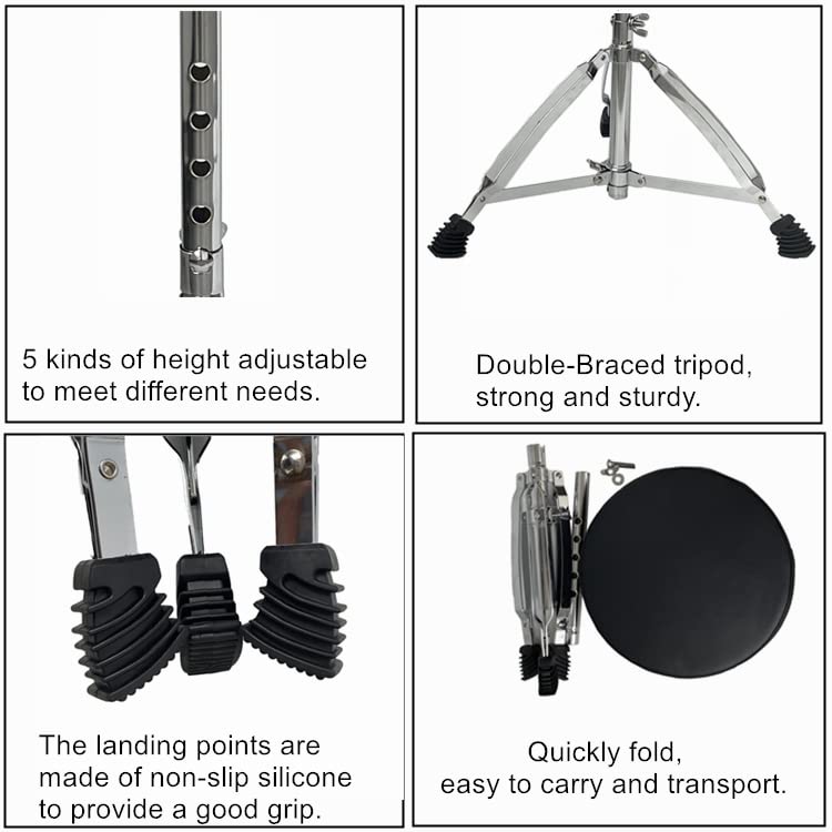 Softline Pro SP36-C Premium Heavy Duty Height Adjustable Drum Throne Chrome
