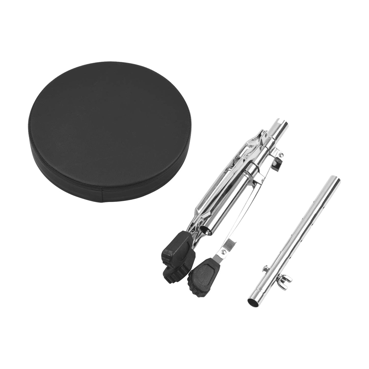 Softline Pro SP36-C Universal Drum Throne Round Padded Drum Seat Stool Double-braced Legs Anti-Slip 5 Levels Adjustable Height for Adult Drummers