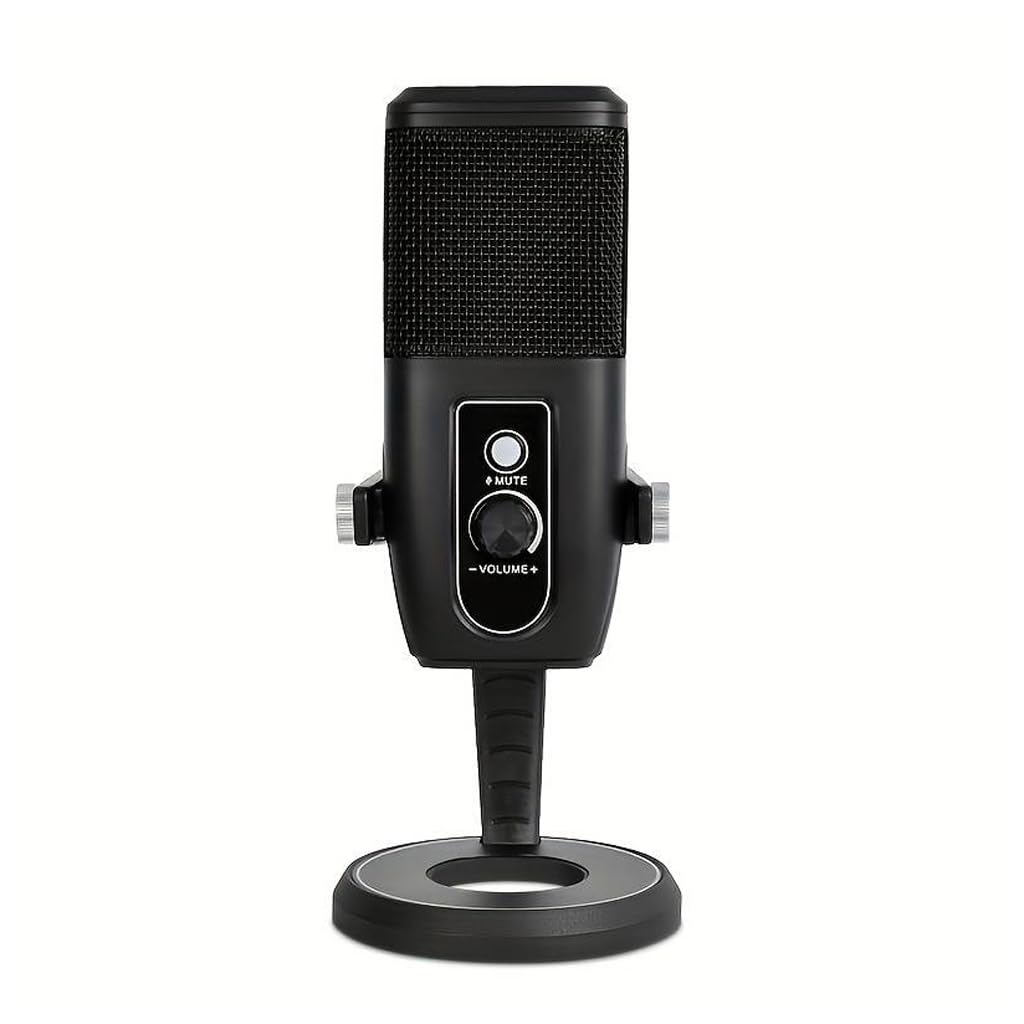 Softline Pro USB Condenser Microphone SP ZX-775 with Table Top Stand for PC Streaming,Podcasts,Recording,Mute Touch,Volume Control,Headphone Monitor,Pop Filter
