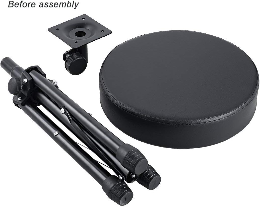 Softline Pro SP36 Universal Drum Throne,Padded Drum Seat Rotatable Drumming Stools with Anti-Slip Feet for Adults and Kids Black (SP36 - Single Stent)