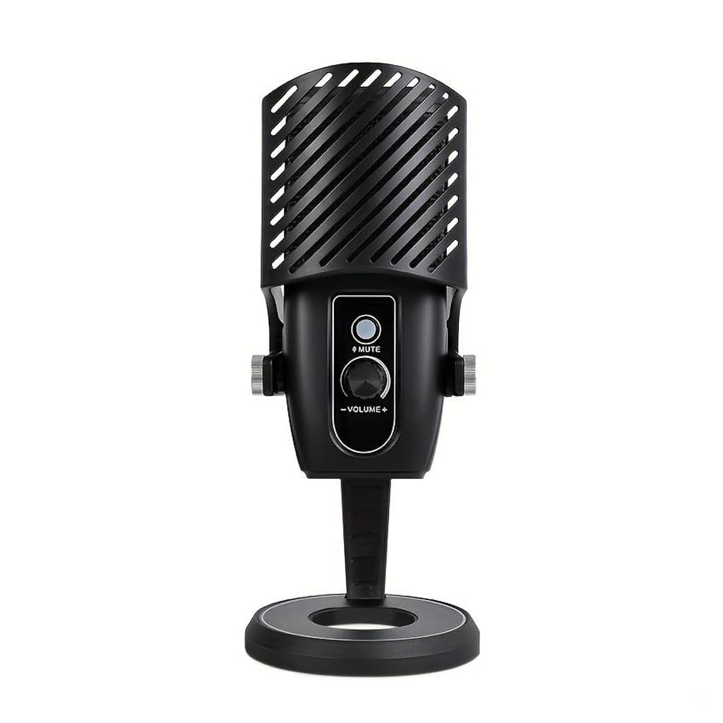Softline Pro USB Condenser Microphone SP ZX-775 with Table Top Stand for PC Streaming,Podcasts,Recording,Mute Touch,Volume Control,Headphone Monitor,Pop Filter
