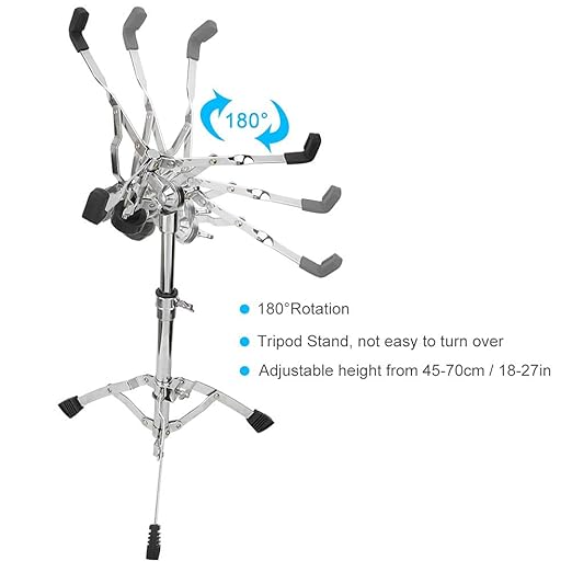 Softline Pro SP-SS-L Snare Drum Stand Single Braced Tripod Stand Adjustable Height Drum Pad Stand (SP-SS-L)