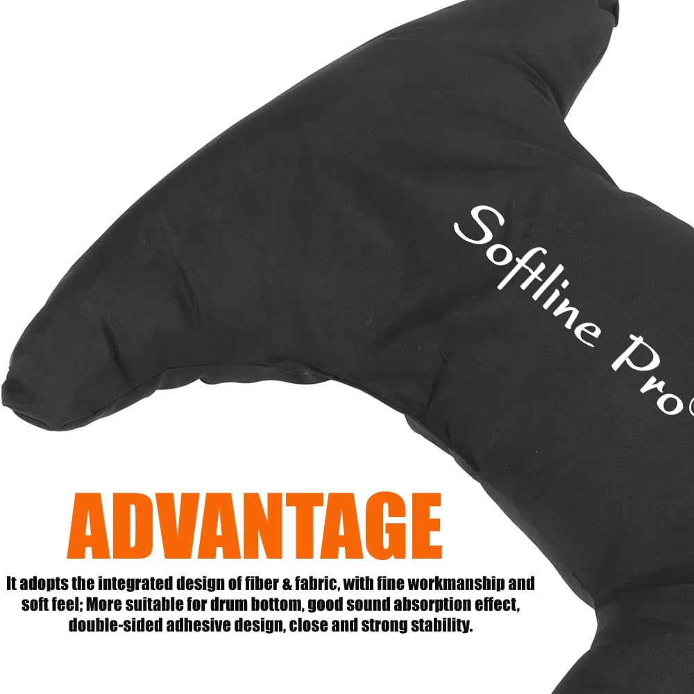 Softline SP BDDP BK Pro Bass Drum Sound Control Dampening Pad, Bass Drum Damper