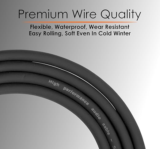 Softline Pro Guitar Cable 10 ft (3 Meter) 6.35mm Right Angle to Straight Instrument Cable, Cord for Electric Guitar (SP RAST 300)