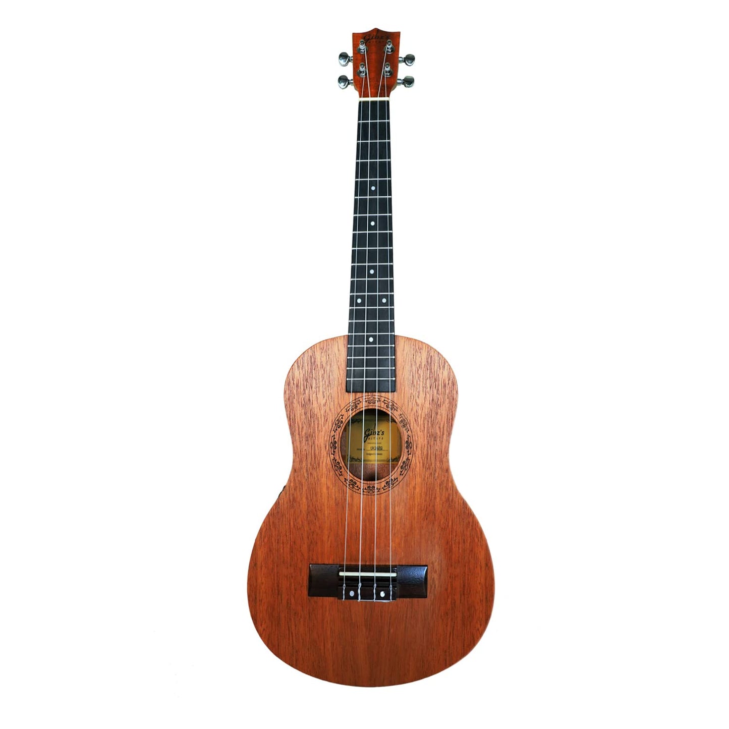 Gibz's guitars UK26 EQ 26 Inches Solid Mahogany Top Premium Electro-Acoustic Tenor Ukulele With EQ & Gigbag (26 Inches, With EQ)