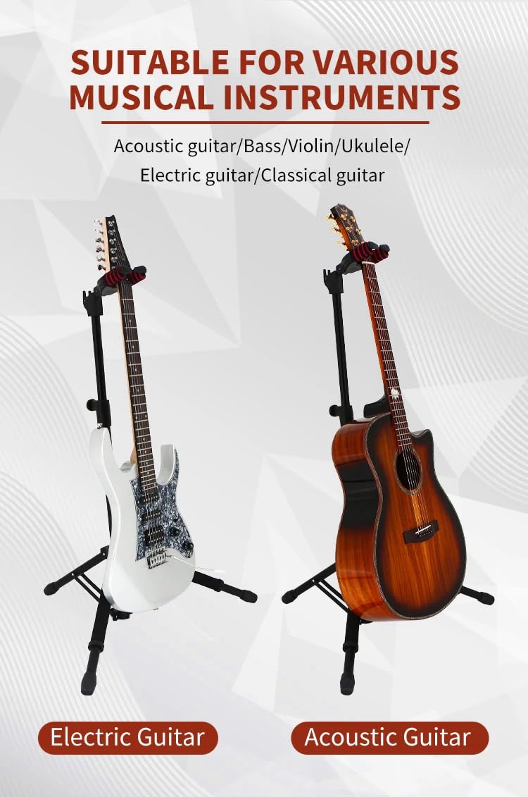 Softline Pro SP21 Auto Lock Upright Guitar Stand for Acoustic, Electric, Bass, Ukulele & Violin