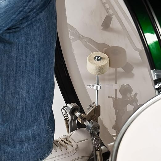 Softline Pro White Felt Bass Drum Beater Drum Pedal Beater Kick Drum Foot Pedal Beater for Drum Percussion Instrument Accessory Large Felt Beater (White)