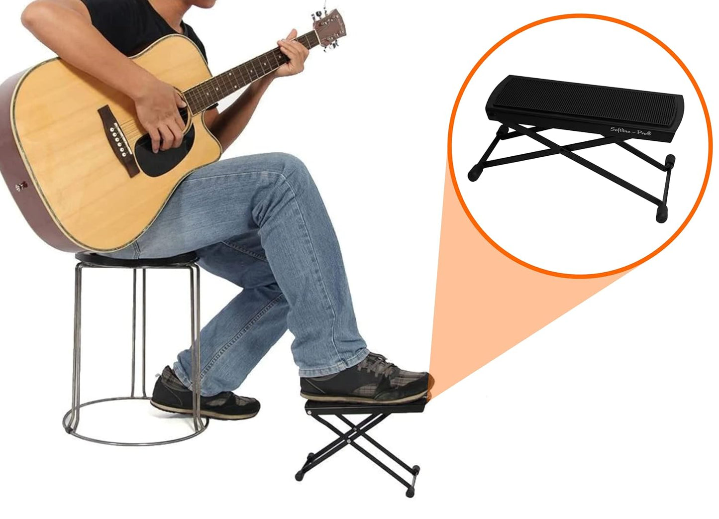 Softline Pro SP26 Foldable Metal Foot Rest Stand for Guitar Player