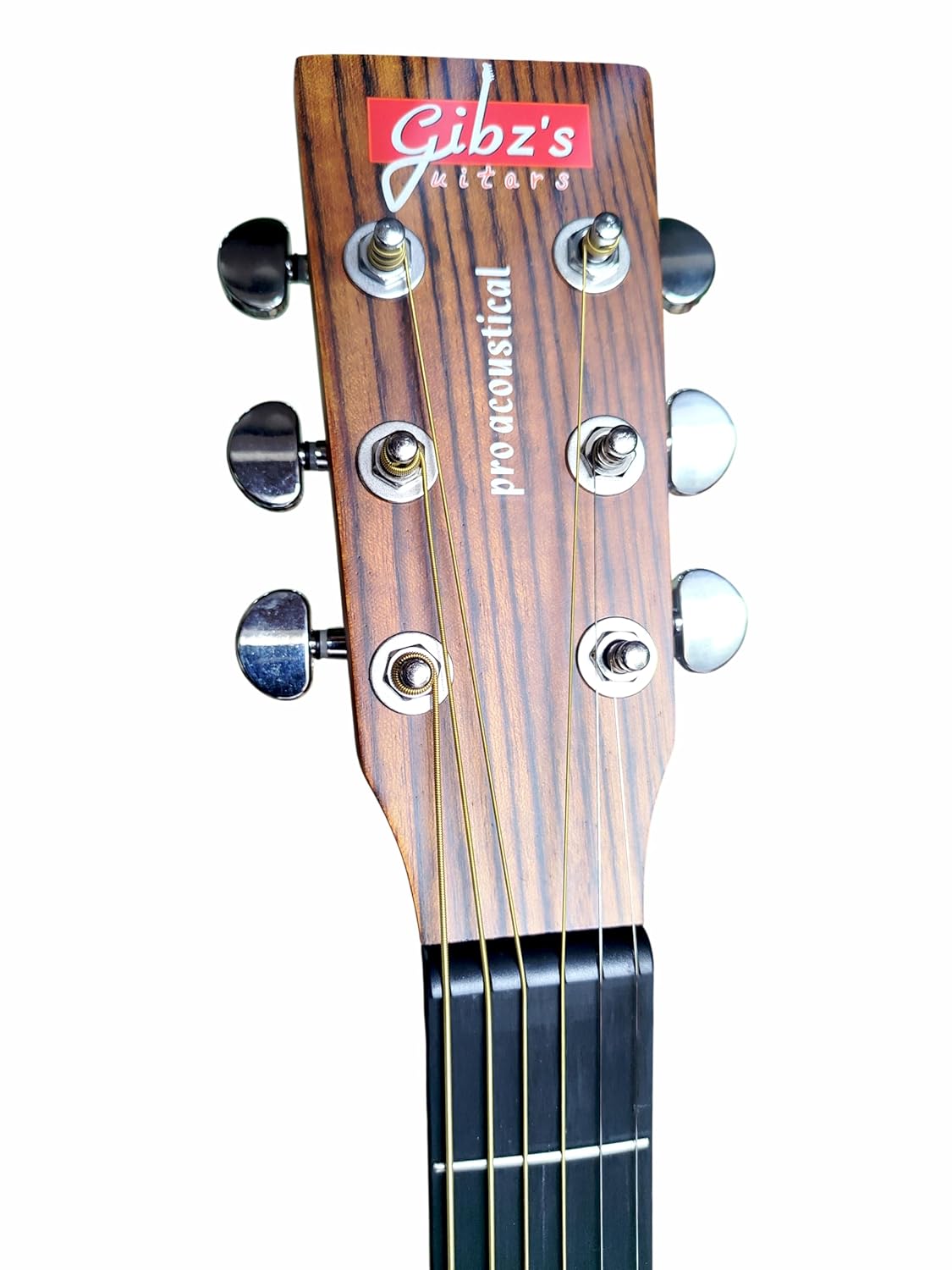 Gibz's Semi Acoustic-Electric Guitar Pro Acoustical Series 40” Grand Auditorium Cutaway Zebra Wood Body Built-in EQ, Preamp & Tuner Adjustable Truss Rod Die-Cast Machine Heads Rounded – GPA40-A06EQ