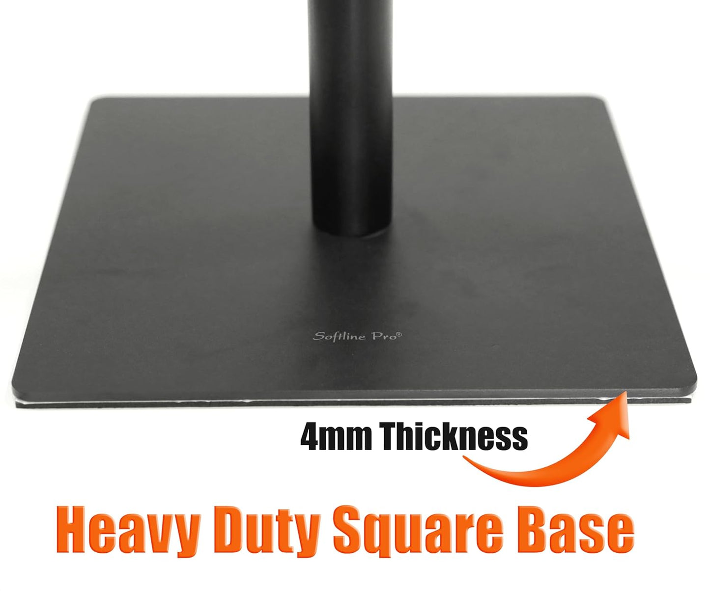 Softline Pro SP 802 HV Heavy Duty Studio Monitor Stand, Wide Variable Top Plate, Square Base (Set of 2)