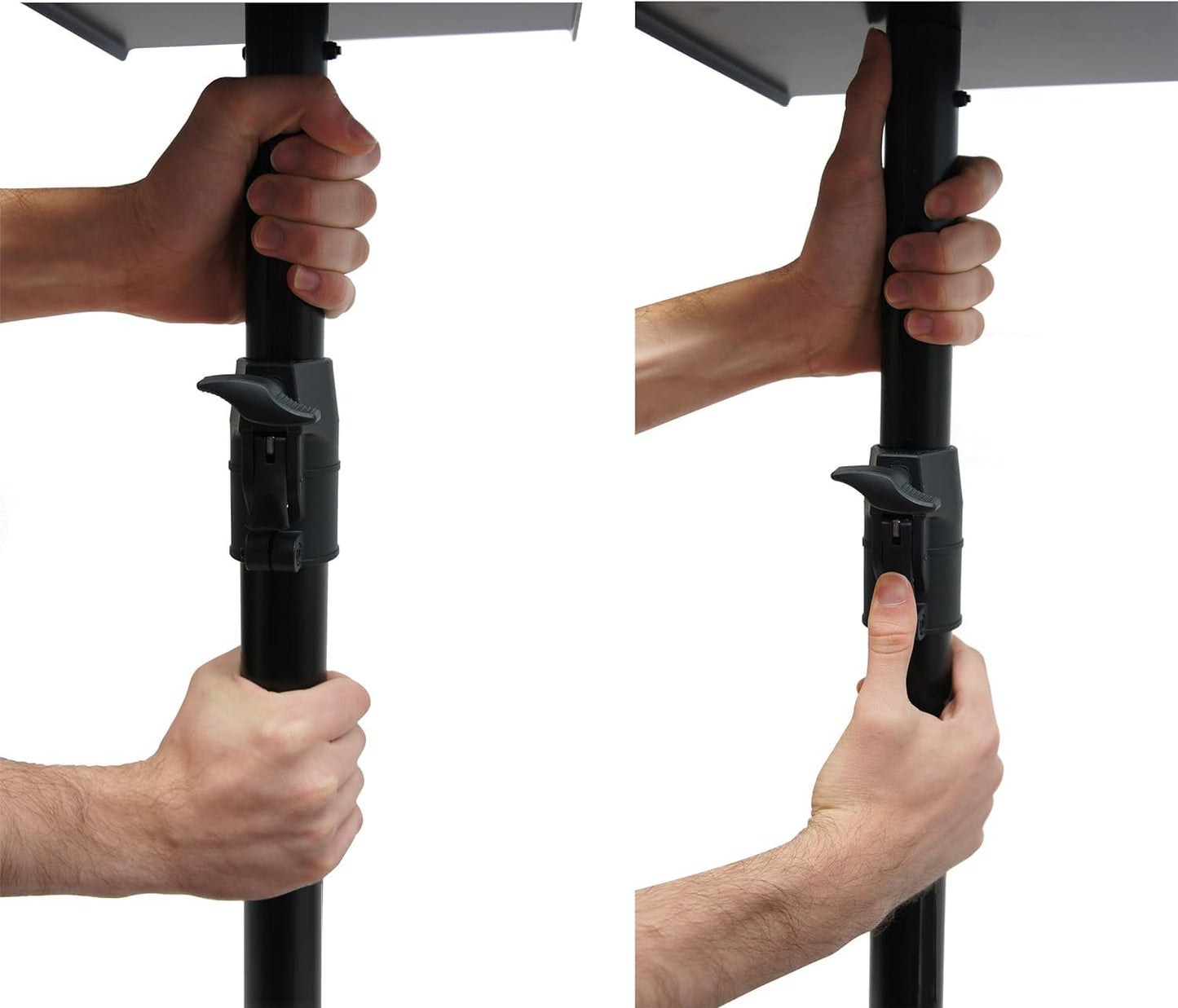 Softline Pro SP90 Studio Monitor Stand Triangular Base Professional Heavy Duty, Adjustable Height, Auto Lock (Set of 2)