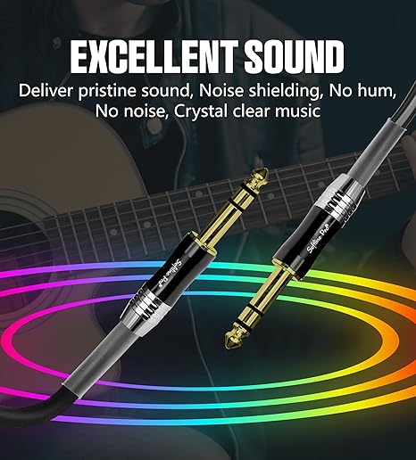 Softline Pro Golden 6.35MM TRS Jack to Golden 6.35MM TRS Jack 1.5 Meter Cable (SPSS 150)