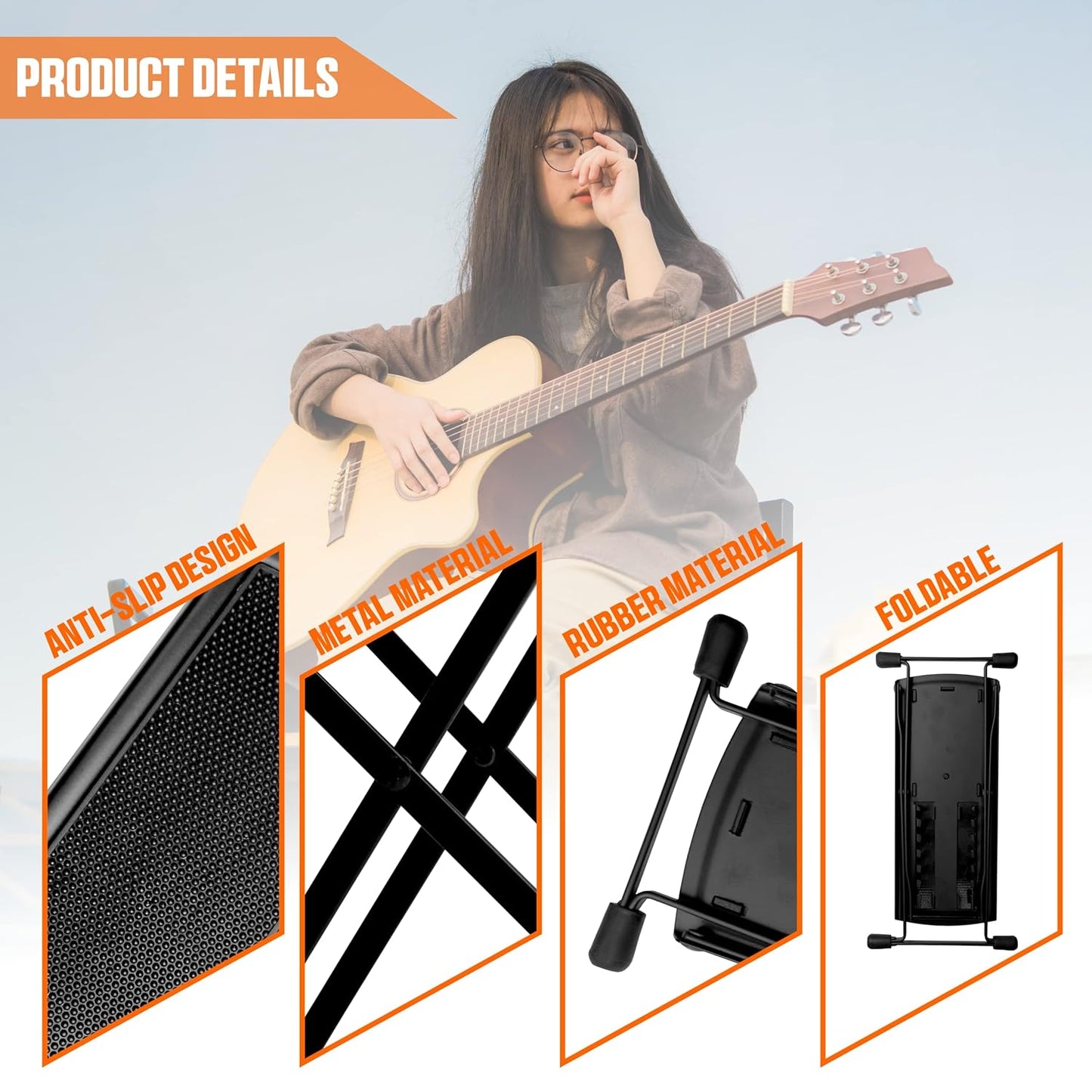 Softline Pro SP26 Foldable Metal Foot Rest Stand for Guitar Player