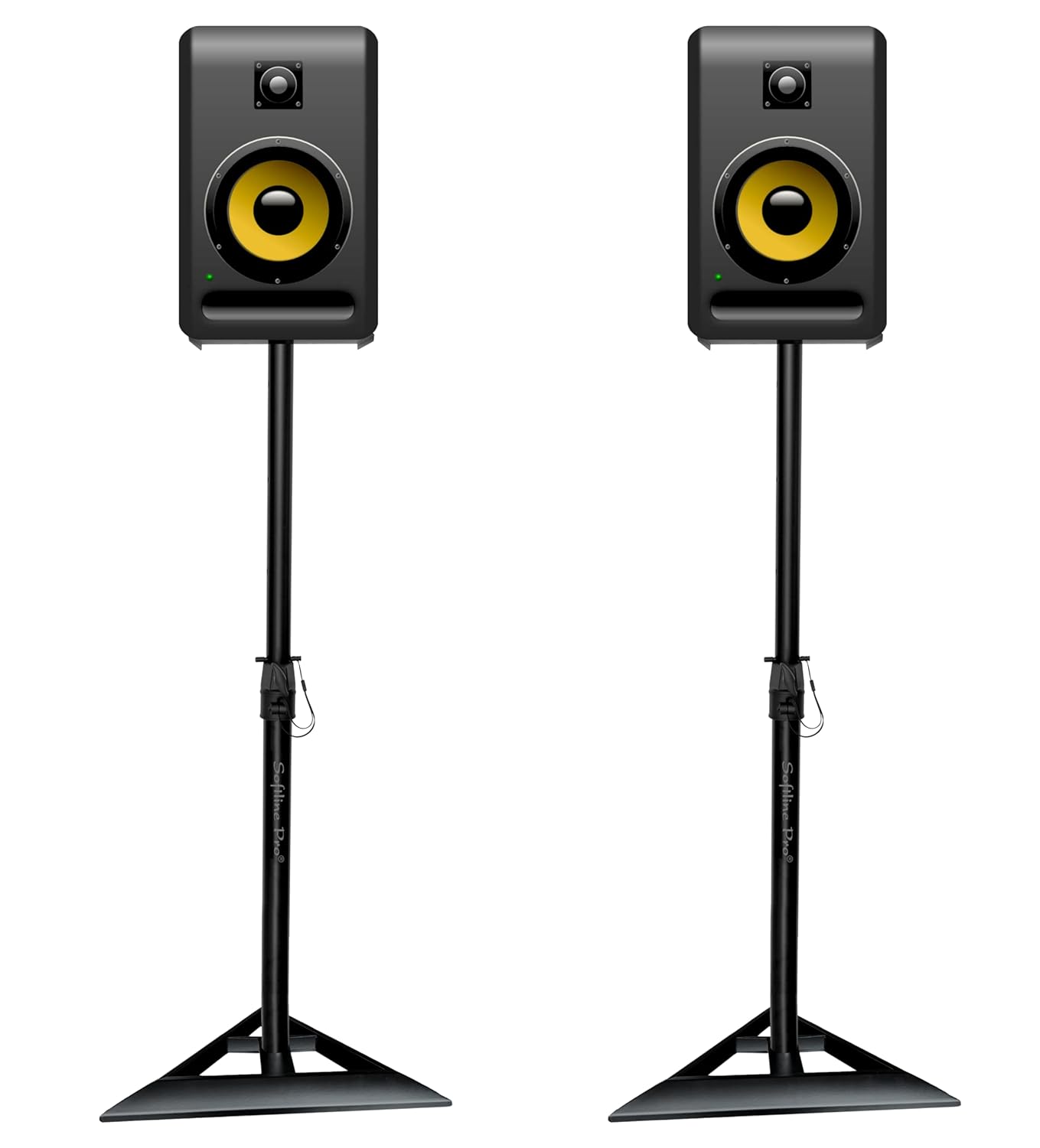 Studio speaker monitor stands with triangle pyramid legs,
Heavy duty speaker stand set India