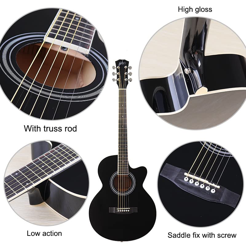 Acoustic guitar headstock with tuning pegs