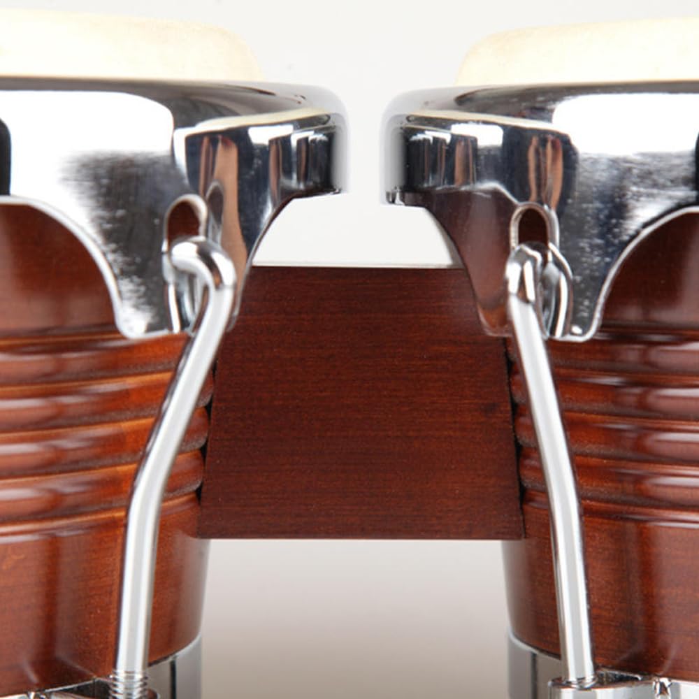 Natural animal skin drum heads on Softline Pro bongos
