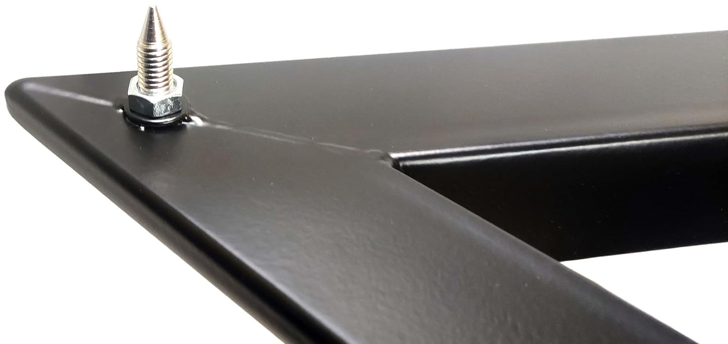 Close-up view of SP88 adjustable height mechanism,
Adjustable height speaker stands