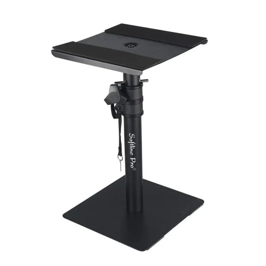 Softline Pro SP 902 T speaker stand, 
Height-adjustable desktop studio monitor stand with locking knob