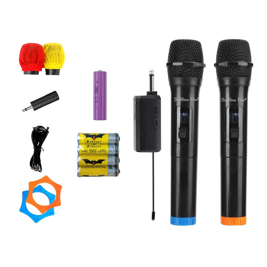 Softline Pro SP DHWL Dual Wireless UHF Microphone Set with Accessories
