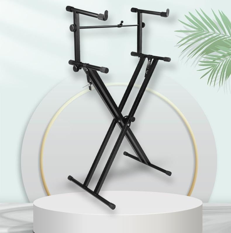 Adjustable dual tier keyboard stand extension