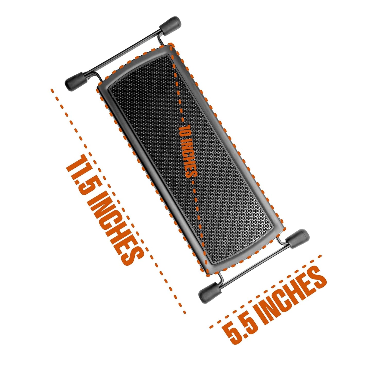Side view of SP26 foldable guitar foot rest stand with sturdy legs