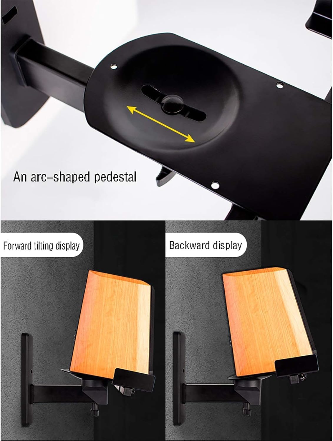 Heavy duty speaker wall bracket, 
Softline Pro SP WB010 Wall Mount Bracket with 20kg Load Capacity Shown in Diagram