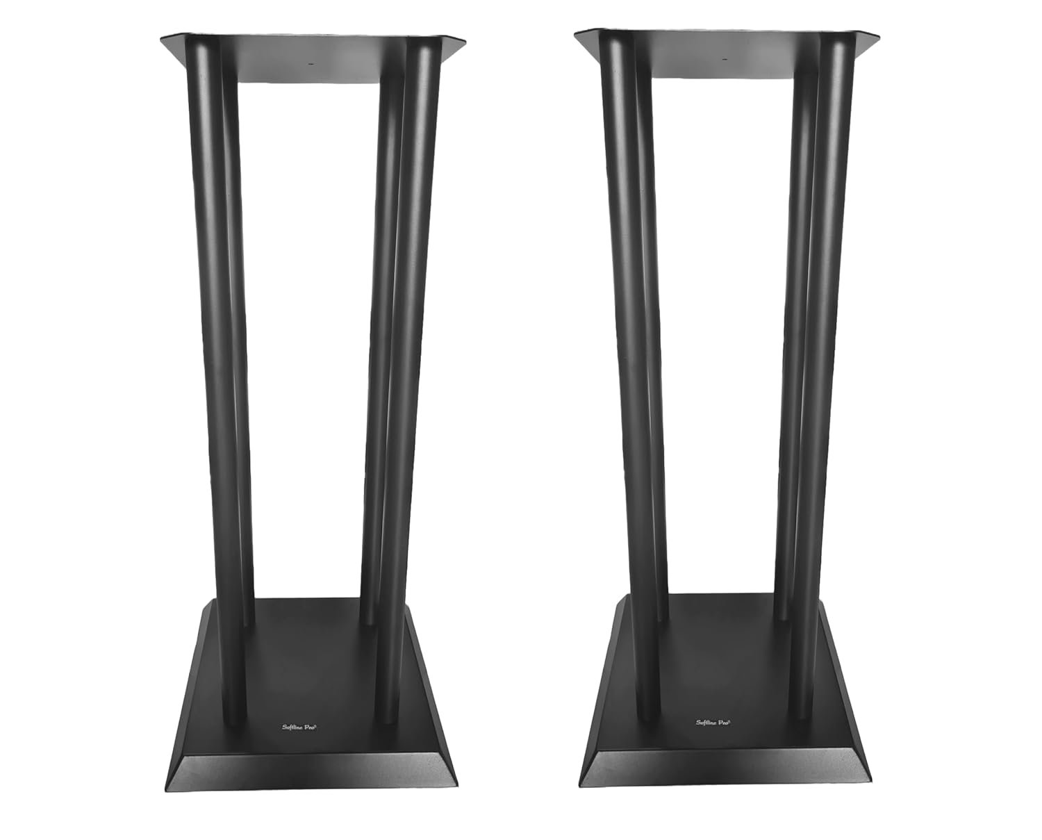 buy Heavy duty studio monitor stands, 
Softline Pro SP 84P Heavy Duty Studio Monitor Stands – Set of 2, 4-Pole Design, Black