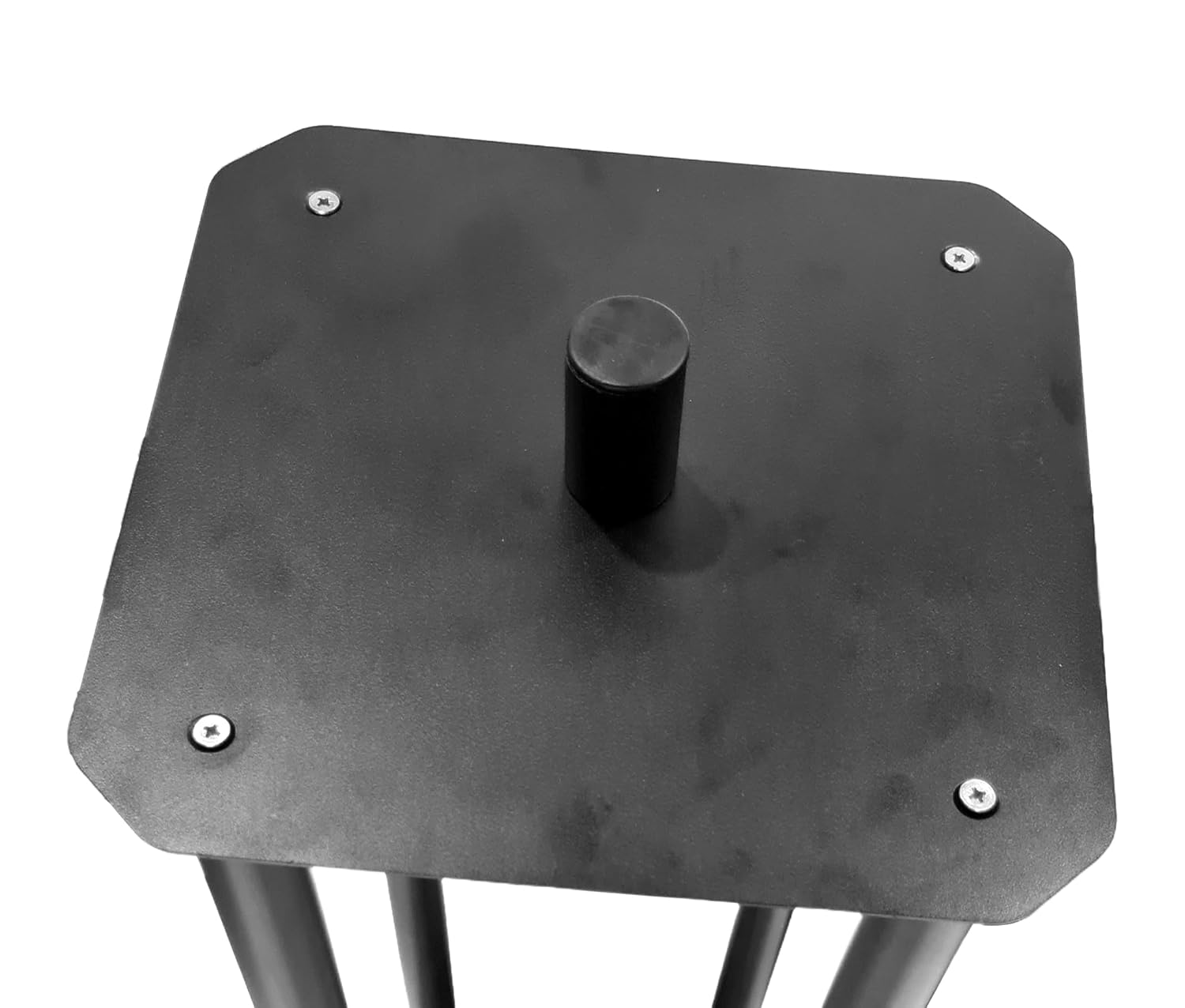 High weight capacity monitor stand, 
Back View of Softline Pro SP 84P Studio Monitor Stands – Set of 2 with Square Base and 4-Pole Design