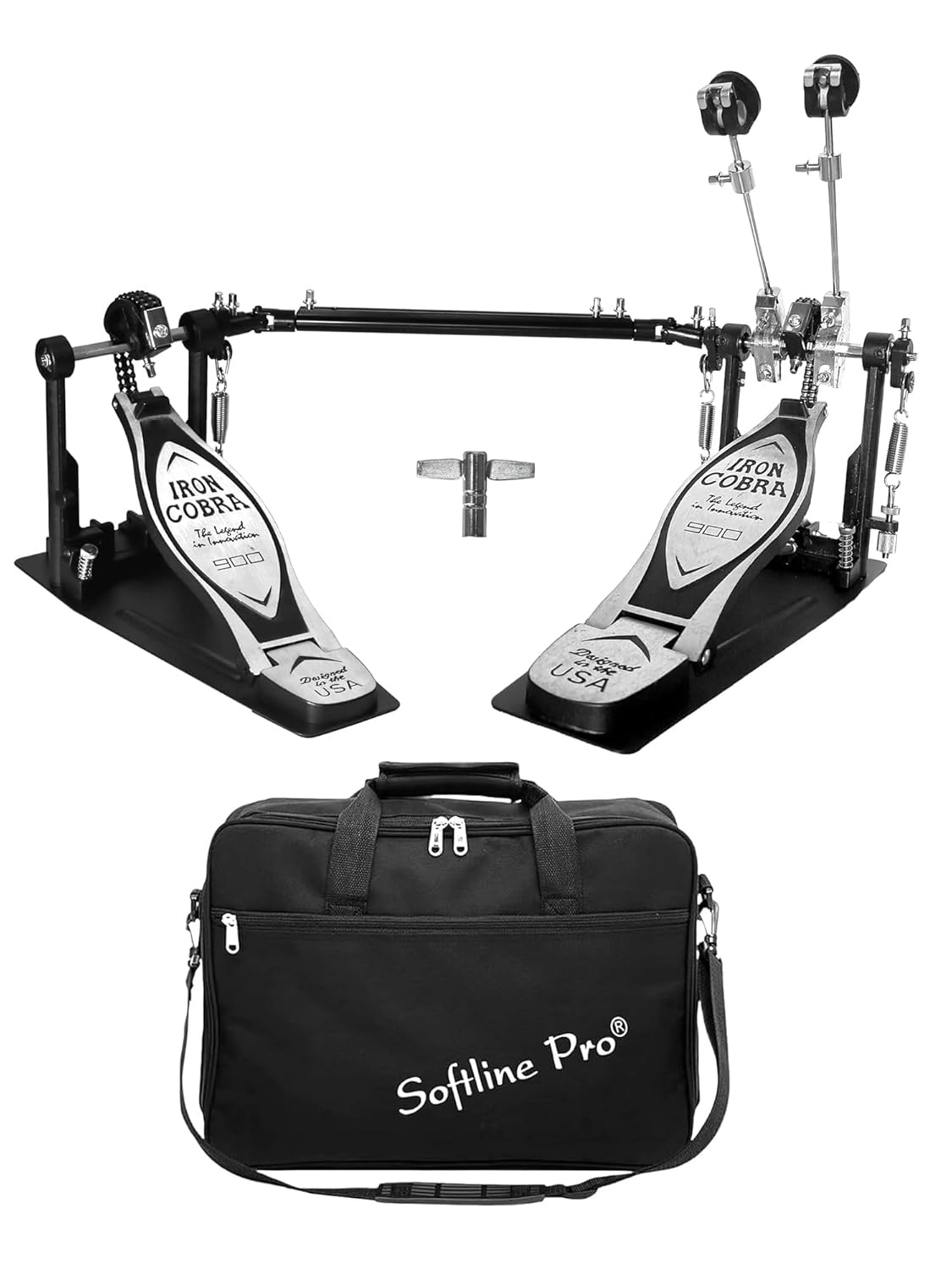 Iron Cobra 900 double bass drum pedal with dual beaters