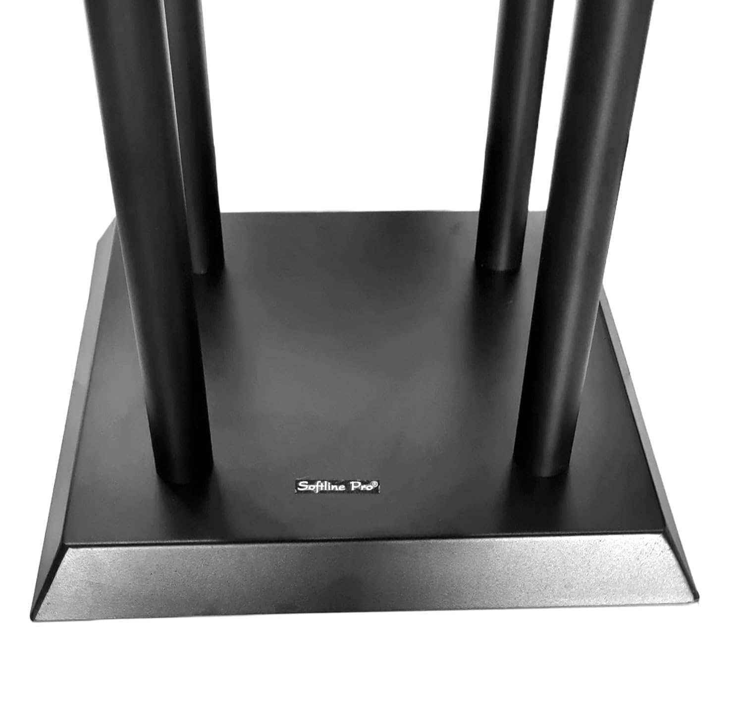 Metal speaker stands for studio, 
Top Plate and Pipe Connection of SP 84P Monitor Stand – Reinforced Metal Structure Close-Up