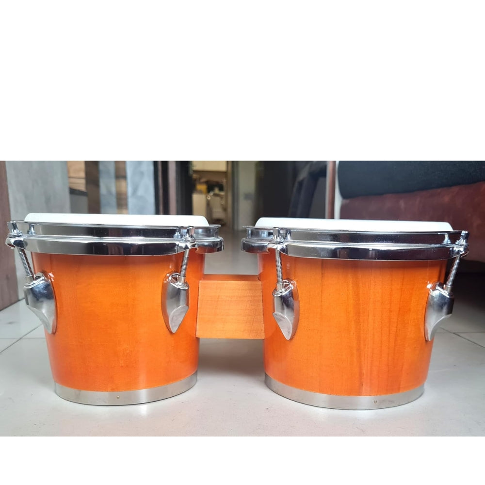 Softline Pro SP-BNG-P ONG orange premium bongo set with tuning wrench and padded carry bag