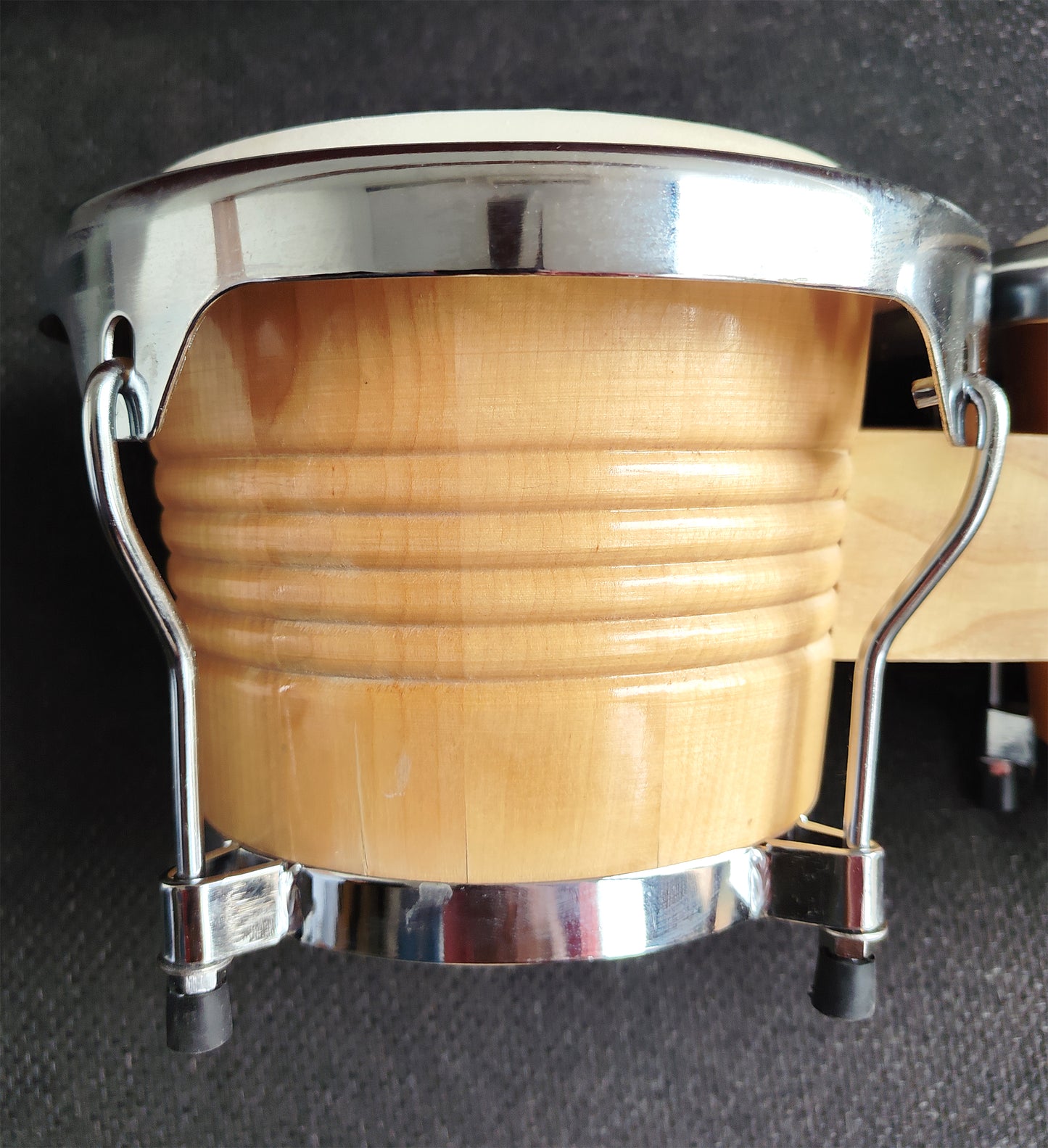 Softline Pro Premium Natural Bongo Drum Set with Padded Bag and Tuning Key/Wrench Professionals Wooden Bongos Drum for Beginner Adults Kids Bongo Drum Percussion Instrument (SP BNG NT-L- SP)