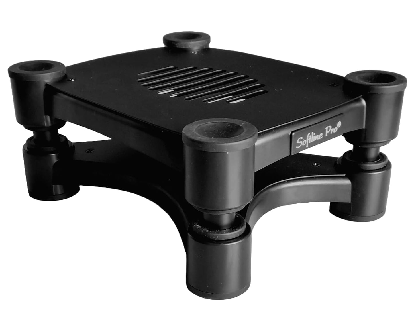 Softline Pro ISO208 studio stand showing full assembly,
Studio monitor isolation stand set