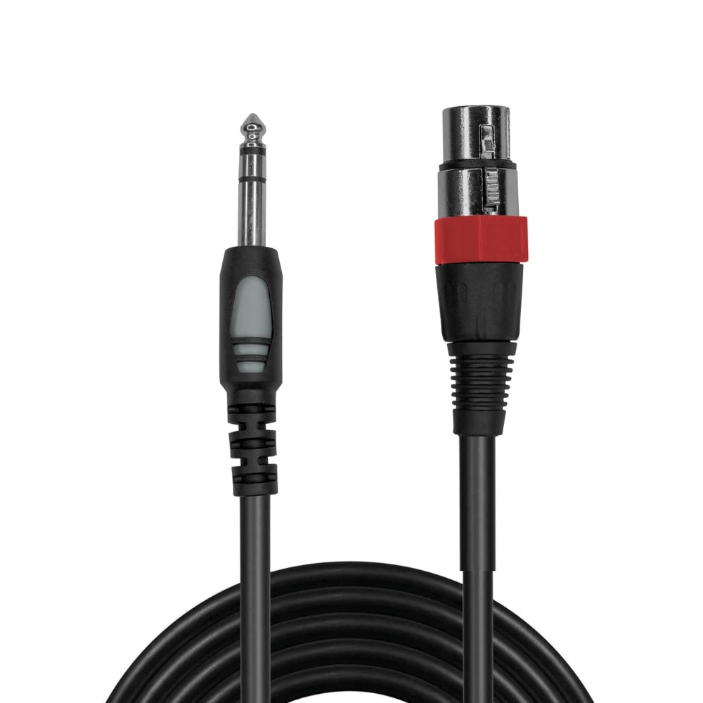 Softline Pro SPSF 500 6.3MM Stereo Jack to XLR Female 5 Meter Molded Cable-Black