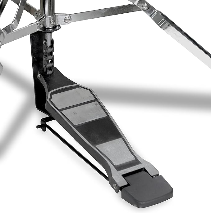 “Double-braced tripod legs and heavy support base of hi-hat stand”